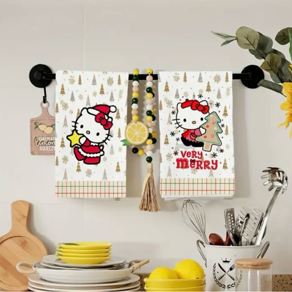 New Hello Kitty Kitchen Towel Set of 2